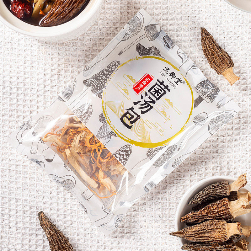 Colorful Mushroom Soup Bags Wholesale and Complete Qualifications Can Be Shipped Yunnan Mushroom Bags Bamboo Fungus Dry Goods Mushroom Soup Bags