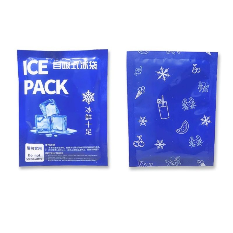 Factory wholesale self-priming double mask ice bag fruit fresh seafood refrigeration express frozen fresh-keeping water-free ice bag