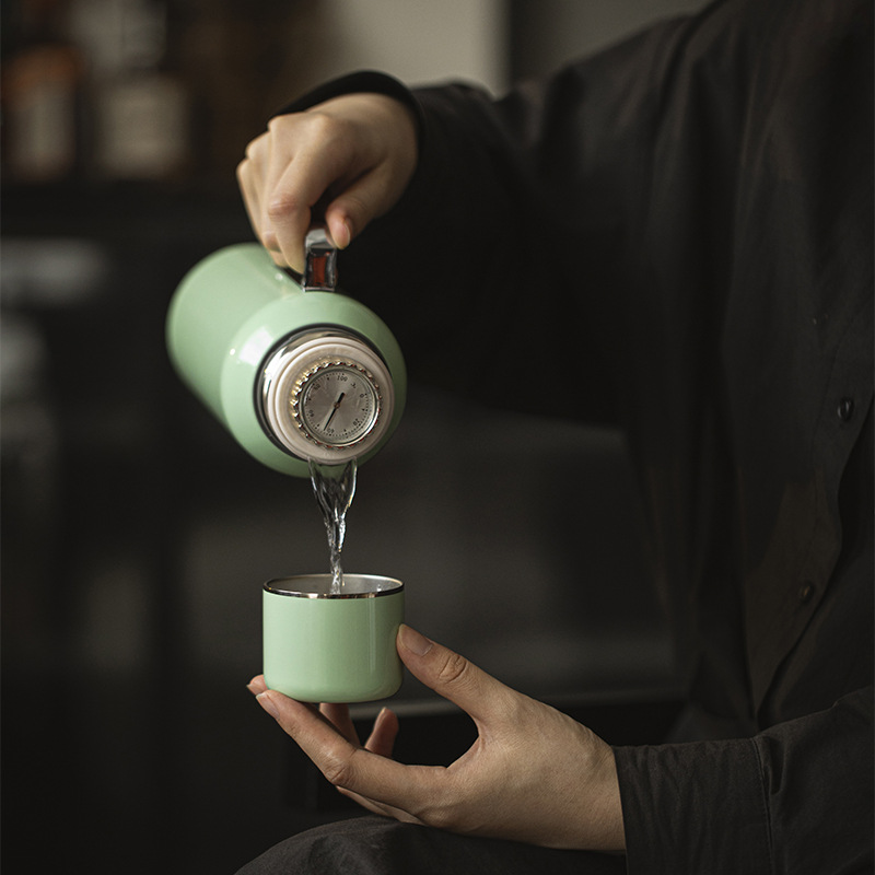 Moji braised teapot mechanical warm display household thermal insulation kettle 316 stainless steel outdoor portable elegant thermal insulation kettle