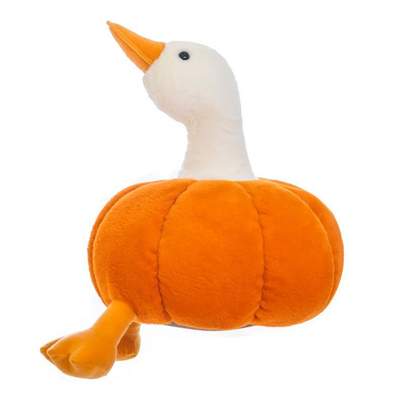 Cute Creative Big White Goose Plush Toy Doll Large Children's Pillow Pumpkin Goose Duck Doll 8 Inch