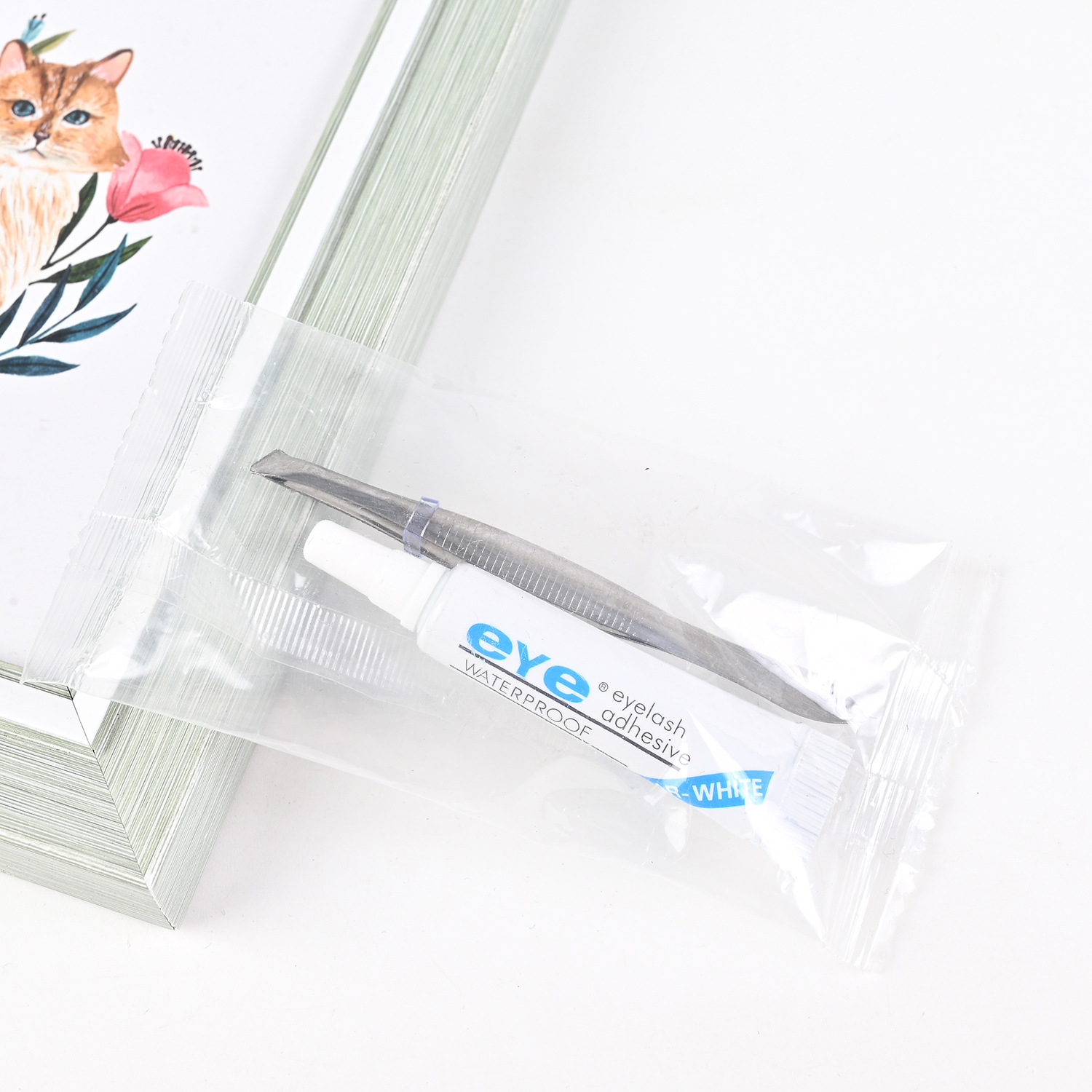 4g eyelash glue tweezers combination suit eye glue fake eyelash curler glue grafting eyelash auxiliary tool