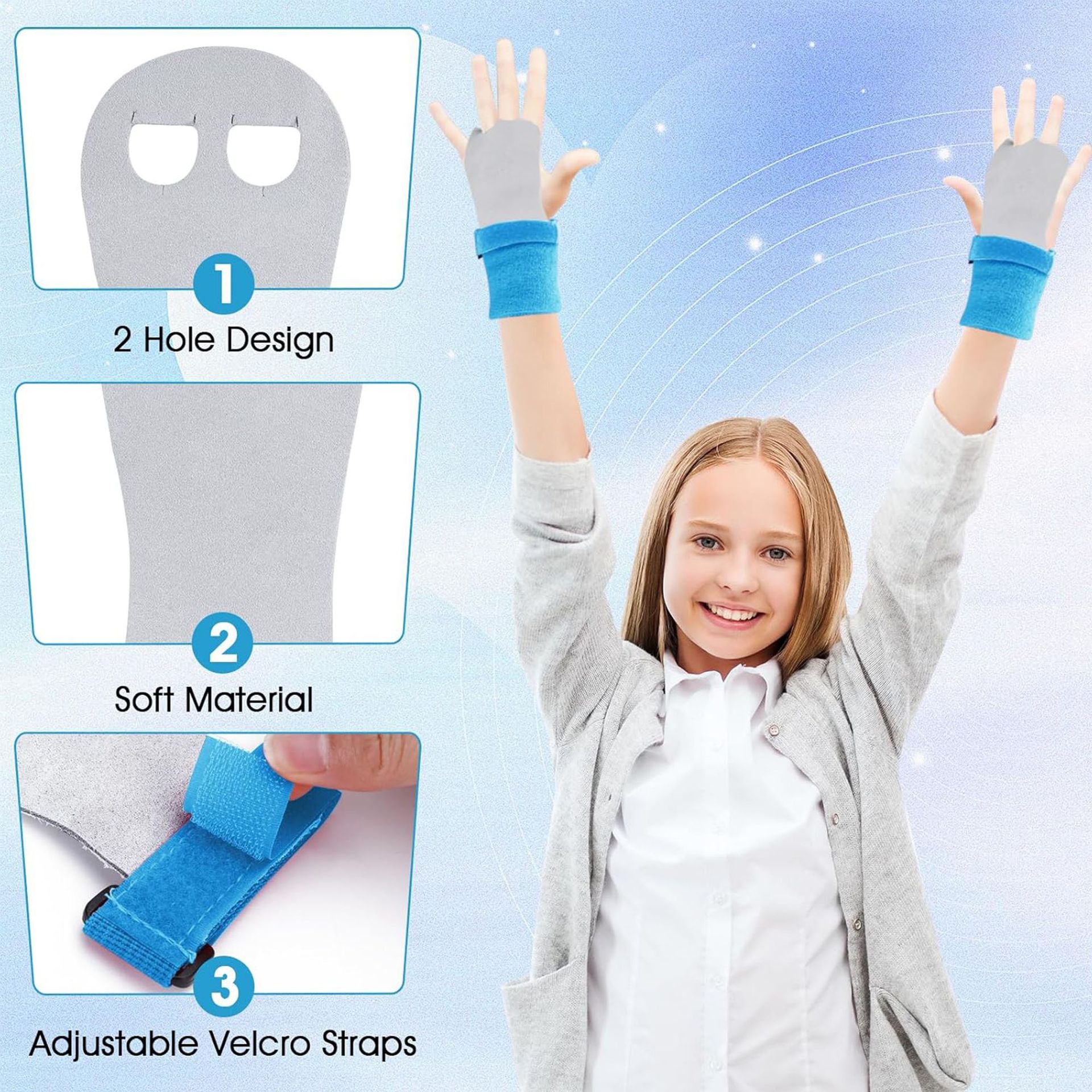 Children's horizontal bar weightlifting barbell dumbbell cowhide non-slip palm protection pull-up palm hard pull grip with gloves