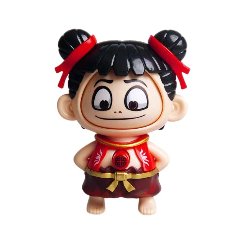 New Nezha Expression-Changing Toy, Press Ao Bing Face-Changing Keychain Pendant Ornament, Children's Gift for Boys and Girls