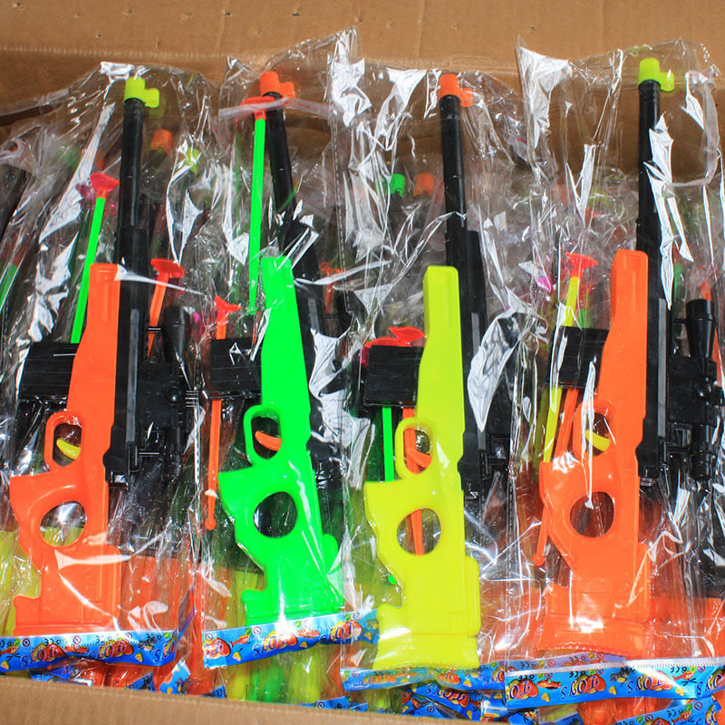 Children's toy gun suit color small pistol soft leather sucker revolver gun stall 2 yuan store department store supply