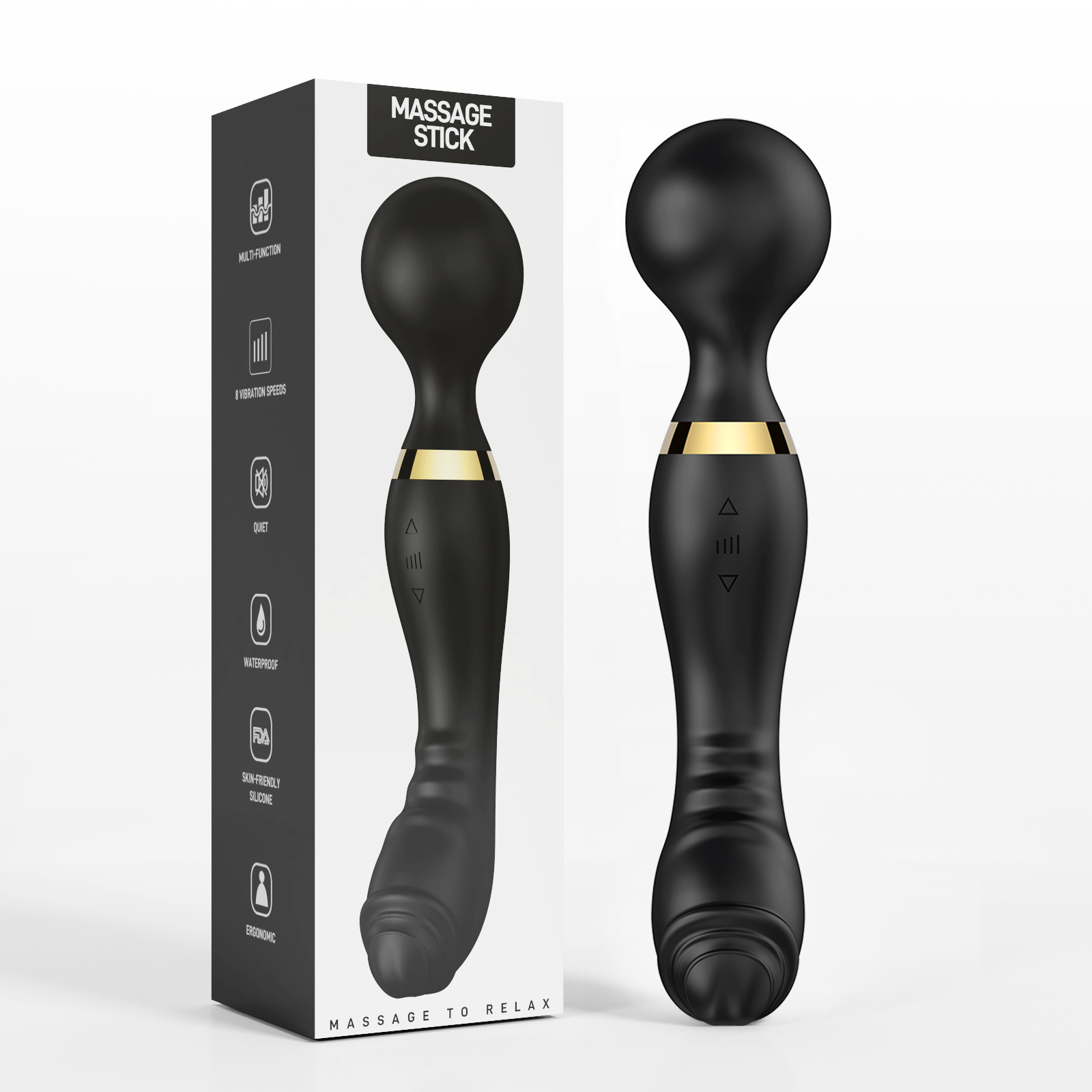 Jiuba New Product Ten Frequency Conversion Female Double Head Double Strong Shock Masturbation AV Stick Seconds Trendy Sex Supplies G Point Massage Stick