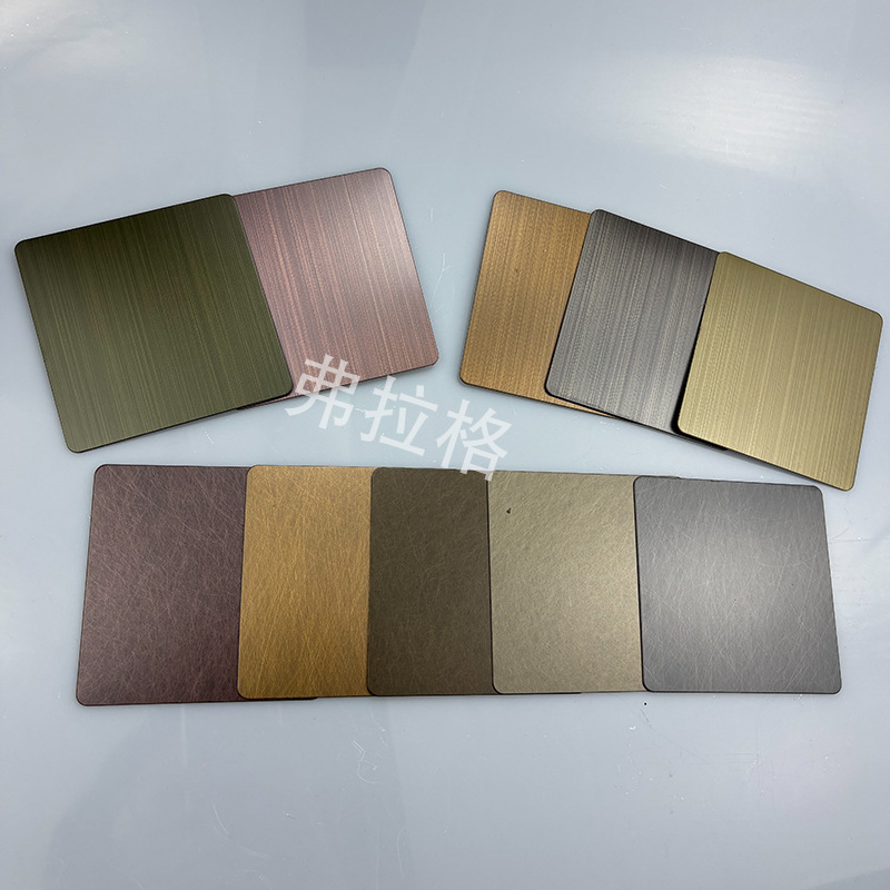 Bronze Stainless Steel Plate Copper Plated Brushed Red Bronze Glossed Pattern Green Bronze Yellow Ancient Copper Blackened Antique Copper Stainless Steel Plate