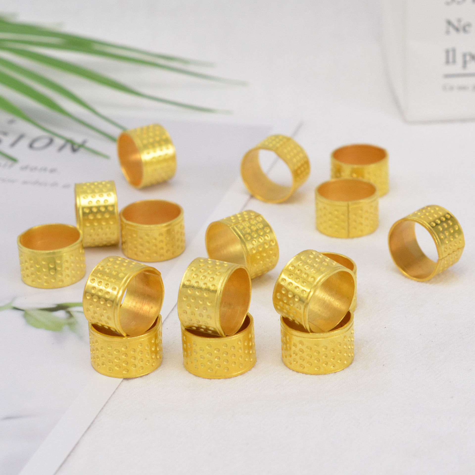 Household sewing DIY tool copper thimble Golden Thimble household sewing press needle holder thimble hoop 2G