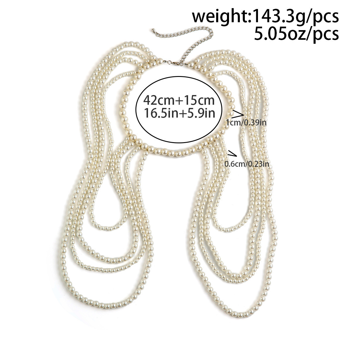 Europe and the United States cross-border sexy hot girl body chain waist chain women's fashion show imitation pearl shoulder chain corset chain clothing chain