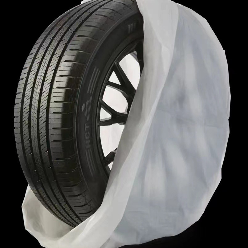 Factory Direct supply car disposable plastic tire bag universal car tire storage bag spare tire cover