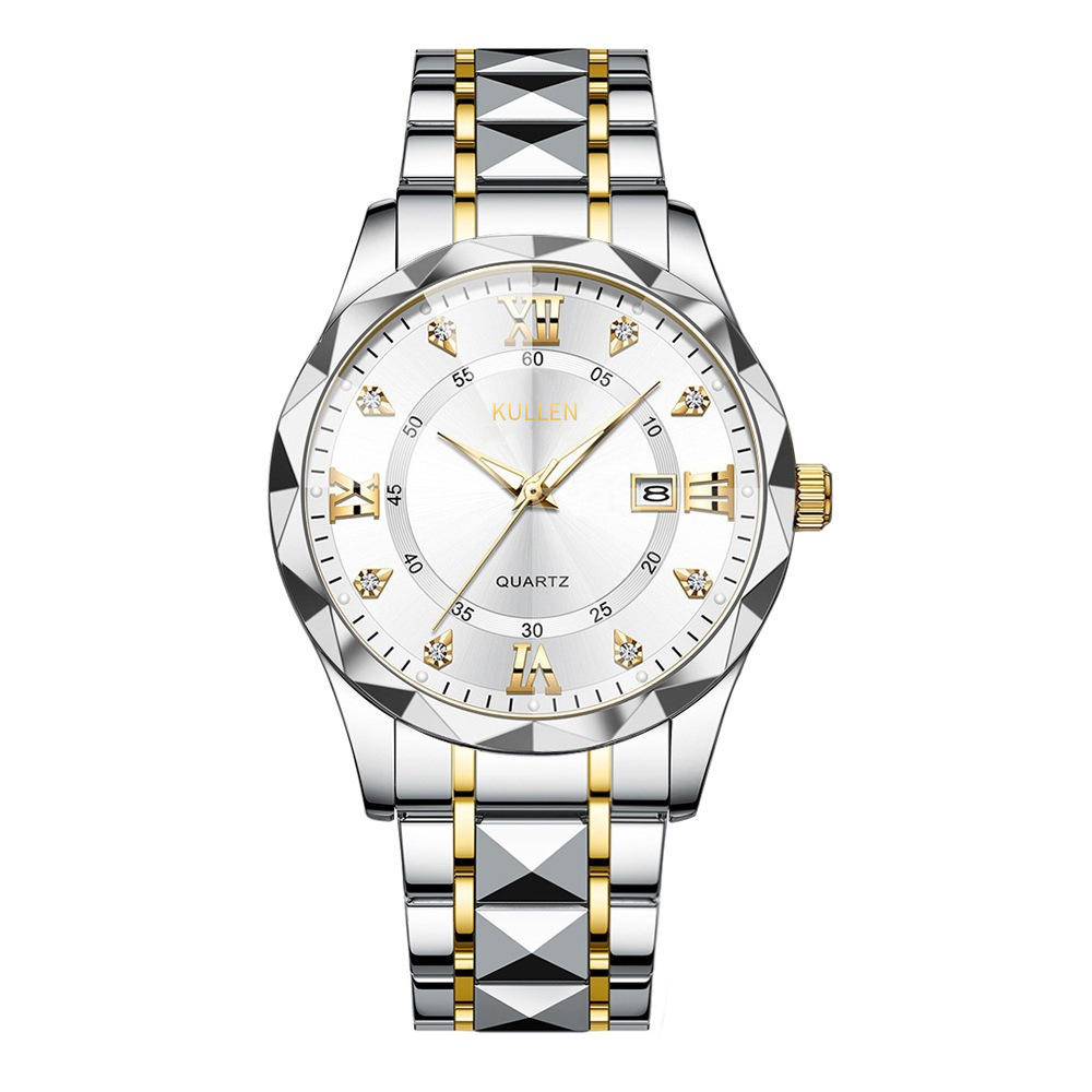 Adult Business Large Dial Watch Luminous Men's High-end Non-automatic Mechanical Watch Men's Quartz Calendar Watch