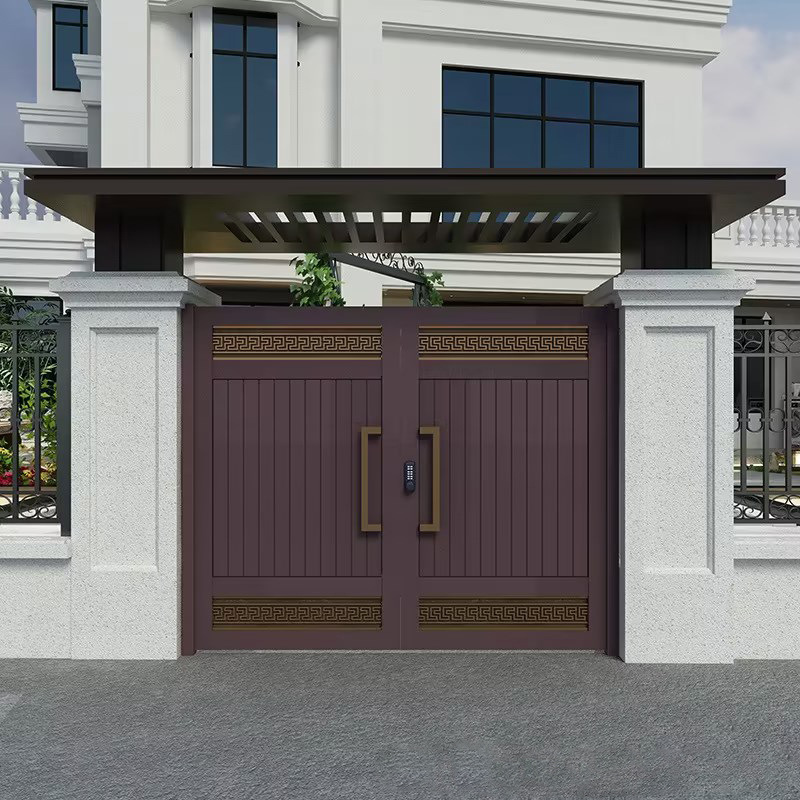 Factory new aluminum alloy gate Villa courtyard gate community Electric Double Door new Chinese aluminum art gate