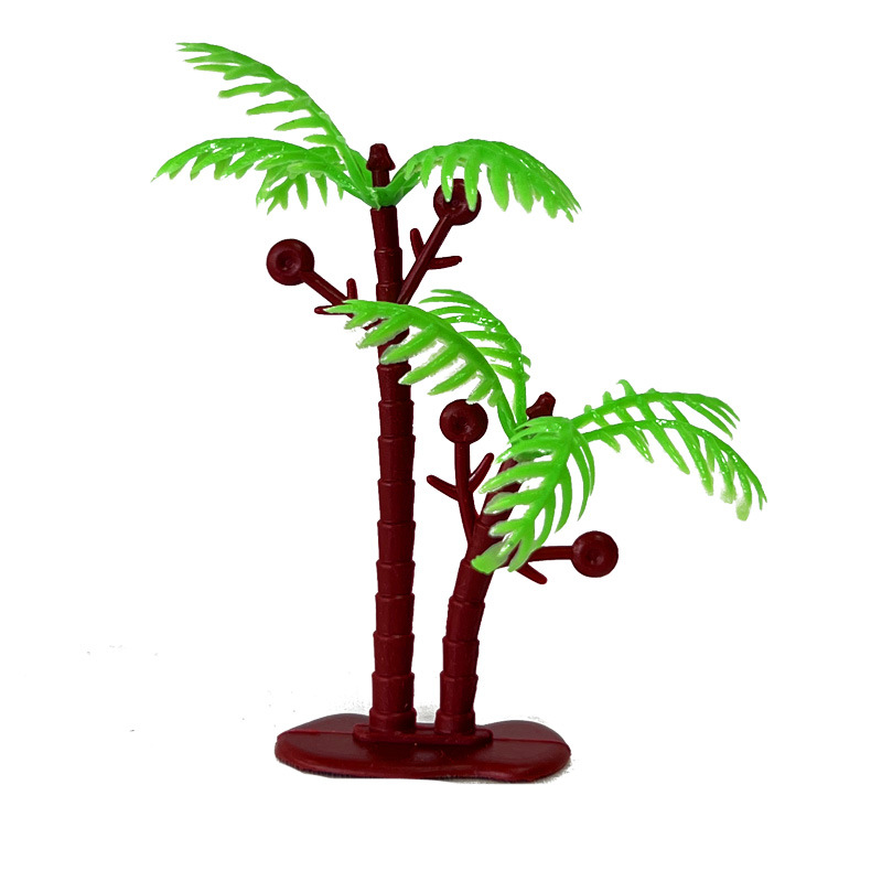 Small coconut tree plastic toy coconut tree 7cm high simulation coconut tree small size toy accessories wholesale long-term supply