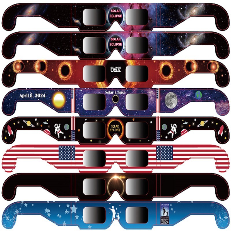 Customized 2025 Solar Eclipse Viewing Glasses Paper-Made Total Solar Eclipse Glasses Annular Eclipse Solar Eclipse Viewing Glasses Iso