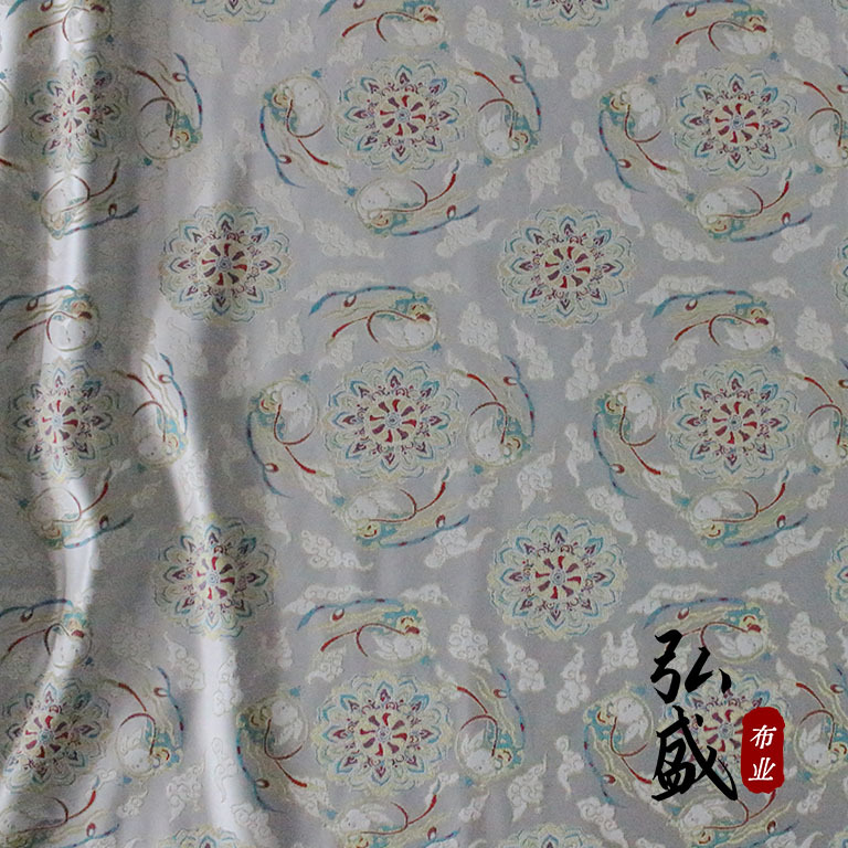 Imitation Song Jin Dunhuang Feitian Rabbit Dress Cheongsam Chinese Jacket Luggage Ancient Style Fabric