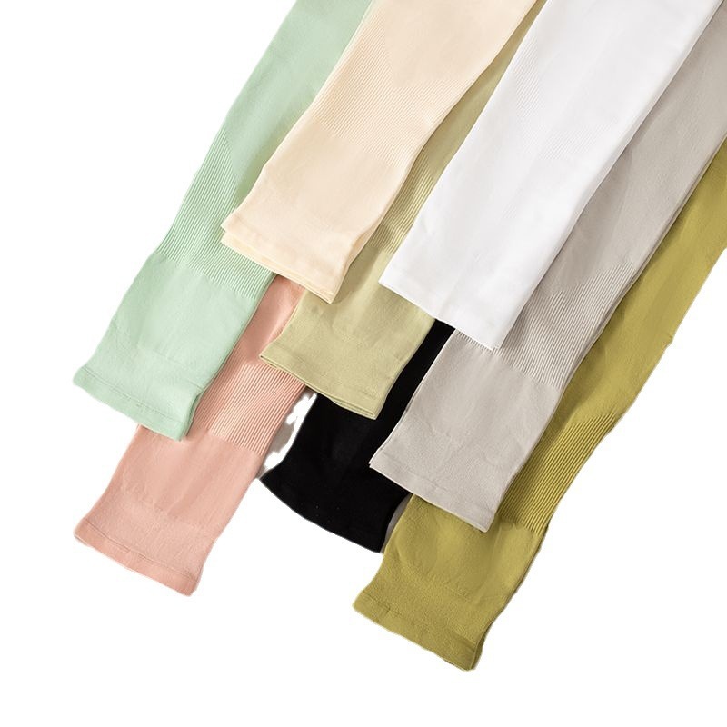 Summer Men's and Women's Ice Sleeves Sunscreen Sleeves Anti-ultraviolet Ice Cool Thin Lengthy Ice Silk Sleeves Driving Armpiece