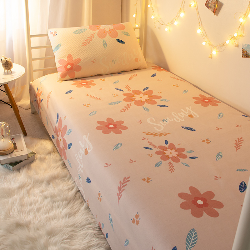 One Piece Free Shipping Bed Bed Sheets Single Piece Washed Cotton Quilt Double Student Dormitory Single Bed Dustproof Cloth Kidsren's Mattress Bed Sheets