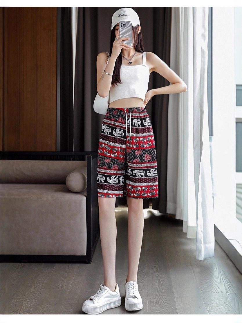 Elephant Pants Casual Shorts Summer New Trendy Exclusive Cross-Border Thailand Plus-Size Beach Shorts Home Cool Shorts