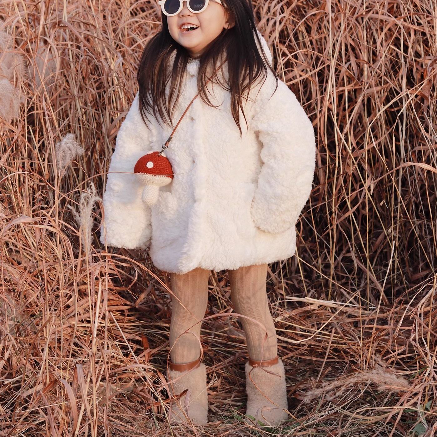 Children's library rabbit super cute Mao Mao strange boots! Girls' Winter Mao Mao Snow Boots fleece-lined Short Boots All-match Warm Medium Boots