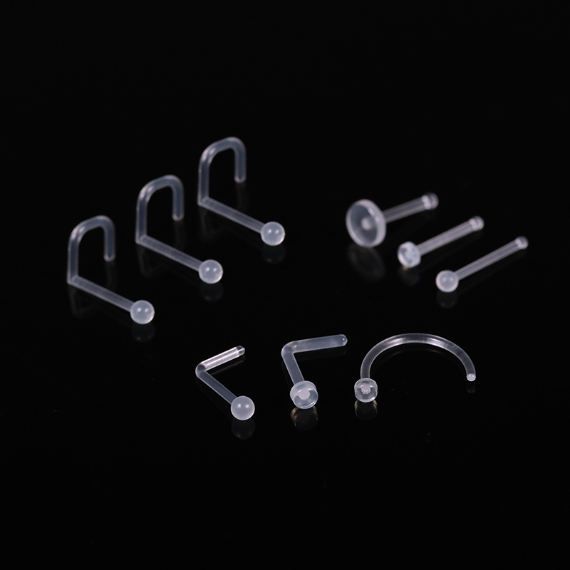 Invisible Soft Rod, Straight Rod, Curved Rod, Body Piercing, Lip Nail, Nose Nail, Tongue Nail, Ear Bone Nail, Must-Have Piercing for Students at Work