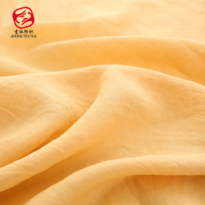 Ramie Sand Washed Fabric Washed Linen Sweat-Absorbent Breathable Linen Shirt Dress Washed Linen Pure Ramie