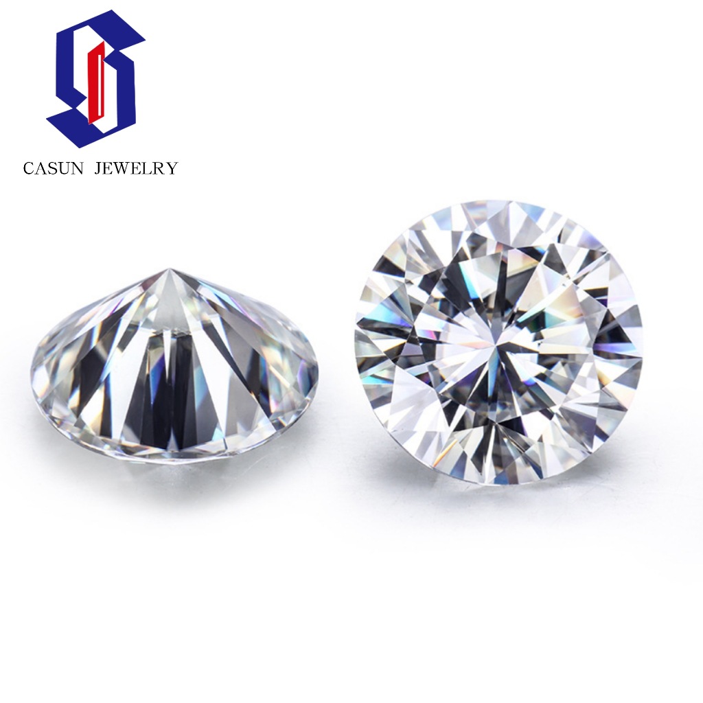 Wuzhou factory in stock wholesale DEF color cutter 3EX round Mosan bare stone eight hearts eight arrows large supply