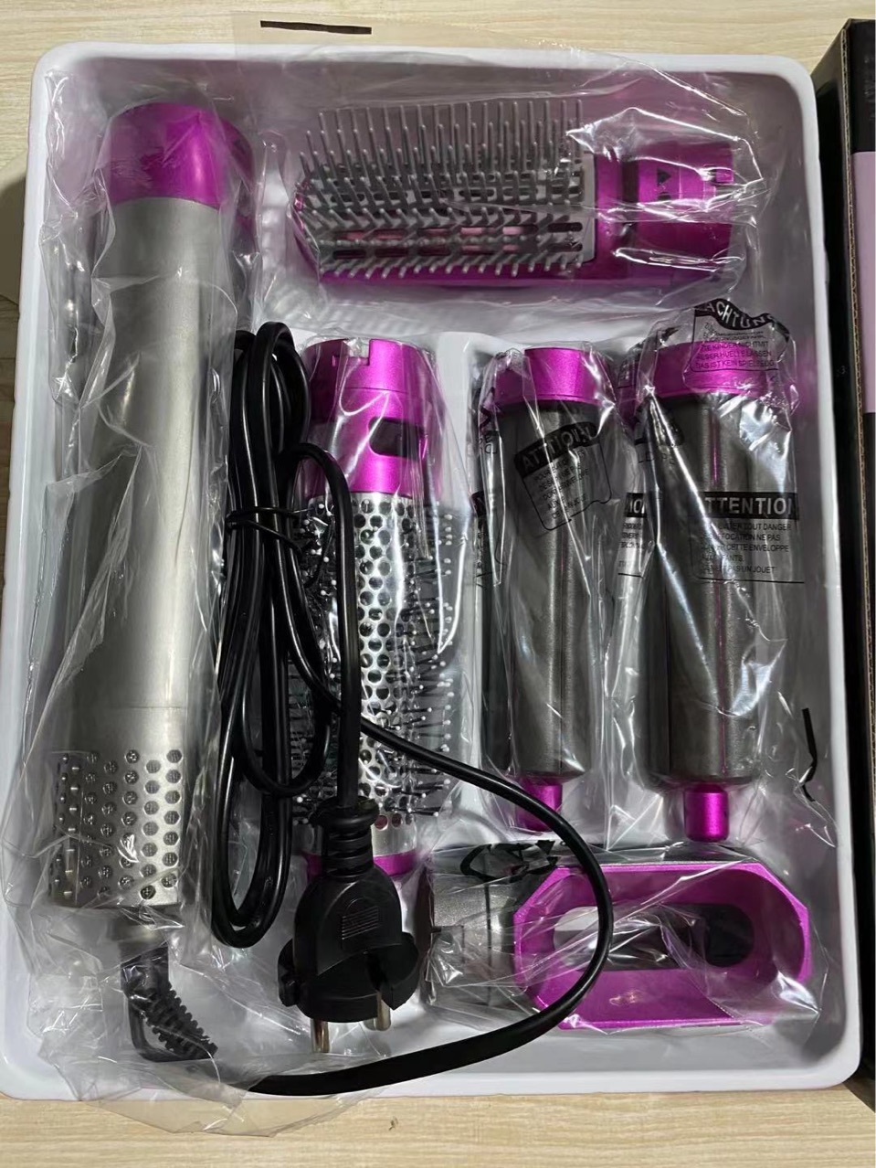 Multi-functional five-in-one air comb automatic hair curler straight dual-use hair styling comb hair blowing curly hair all-in-one machine