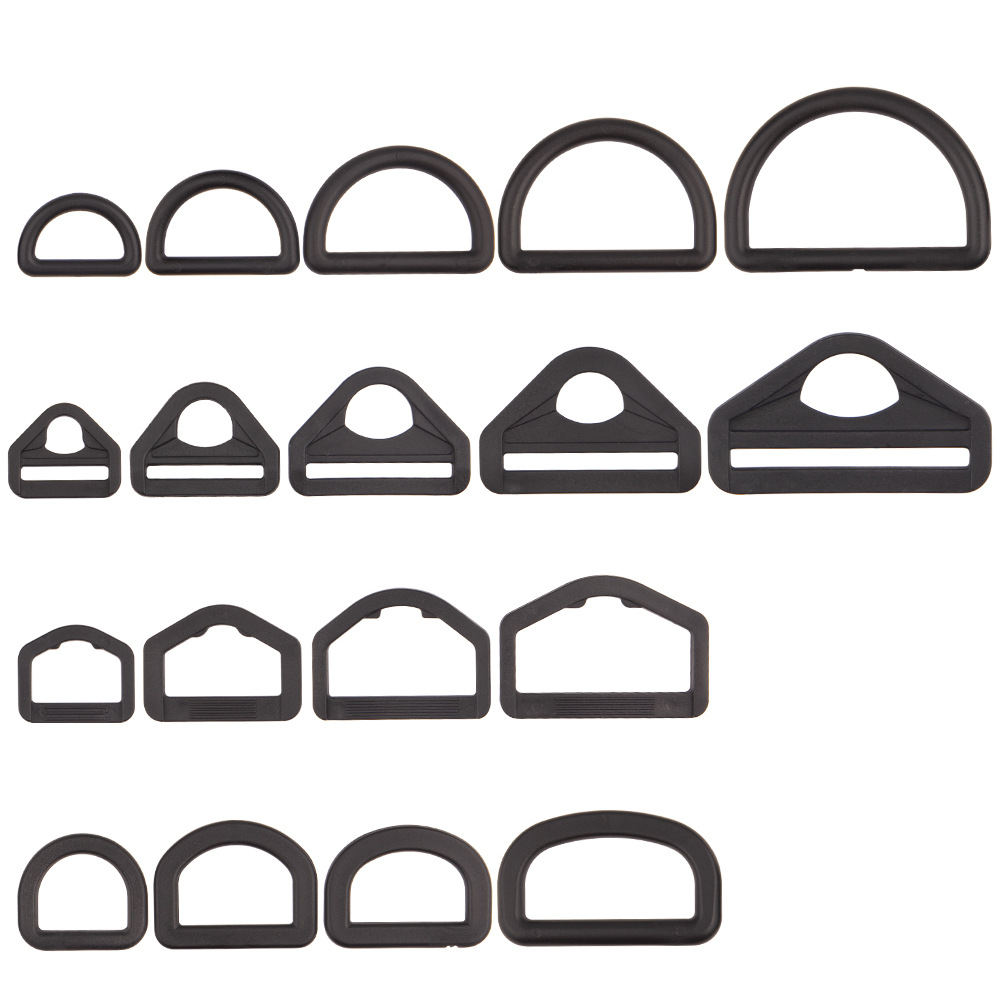 Factory direct supply of high quality plastic D buckle half ring pentagonal D buckle triangle buckle