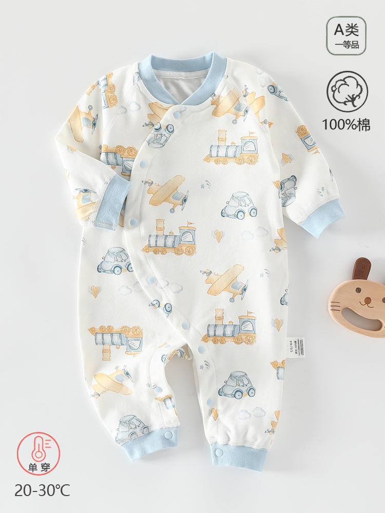 Baby Jumpsuit Class A Newborn Clothes Pure Cotton Spring and Autumn Baby Jumpsuit Climbing Wear Anyang Baby Clothes