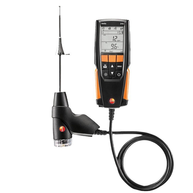 Testo Testo310 Flue Gas Analyzer Industrial Portable Co/O2 Gas Combustion Efficiency Boiler Detector