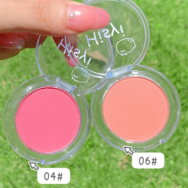 HISYI monochrome blush is not easy to fly powder, vigor, whitening, brightening, Rouge, three-dimensional base monochrome eye shadow for women