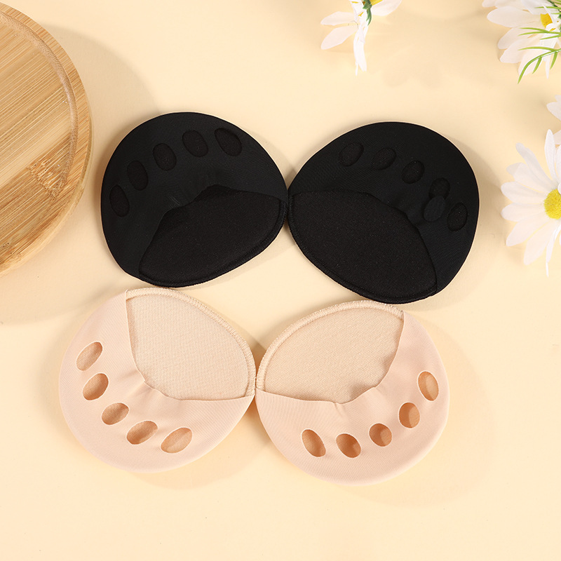 New invisible half palm socks five-finger socks high heels socks cotton ice silk stretch boat socks toe socks factory wholesale