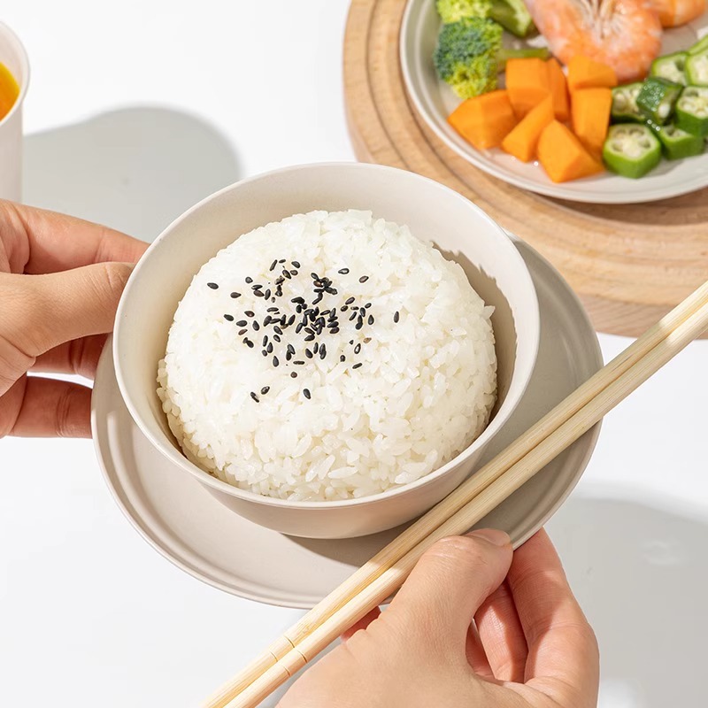 Ready-Made Rice Husk Disposable Bowl Manufacturer Food-Grade Tableware Disposable Bowl for Dinner Commercial Restaurant Banquet Rice Husk Bowl