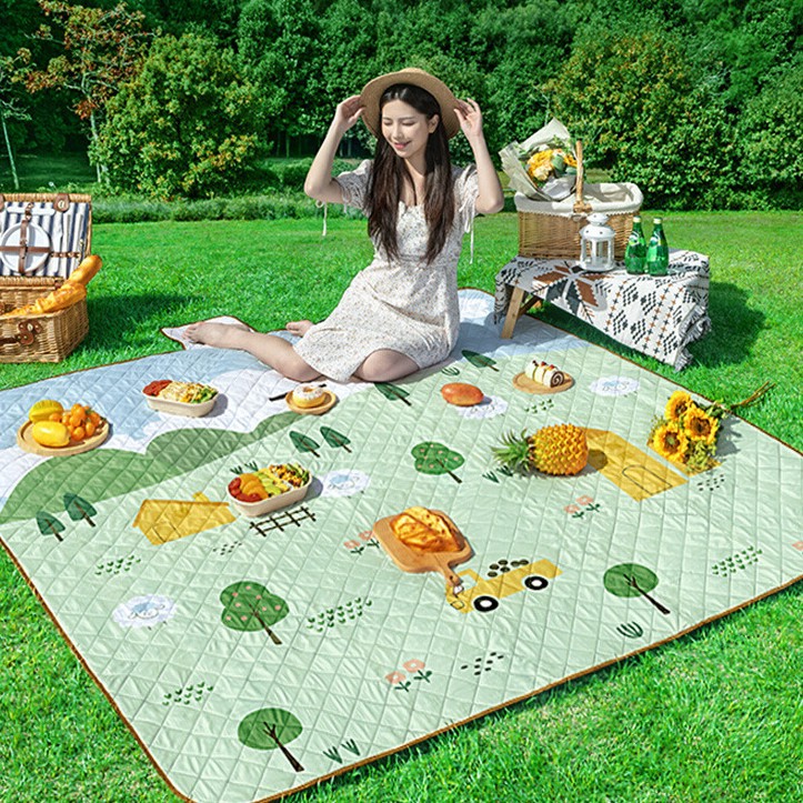 Пикниковый мат, влагозащитный, утолщенный, для весенних выездов, водонепроницаемый, ультразвуковой, портативный