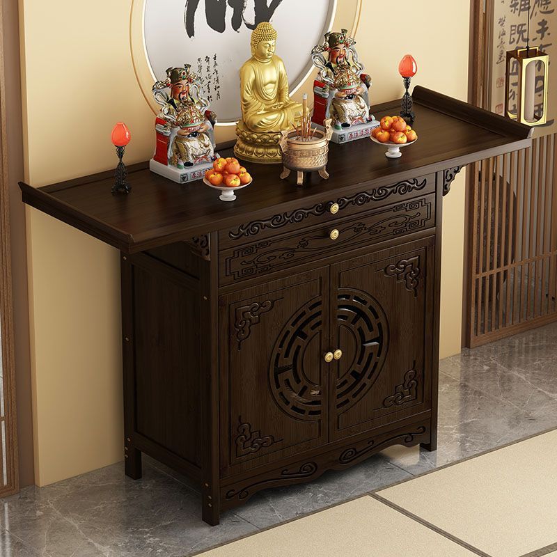 New Chinese-Style Standing Cabinet for Buddha Altar, God of Wealth Offering Table, Home Incense Table, Buddha Statue, Guanyin Bodhisattva Worship Cabinet