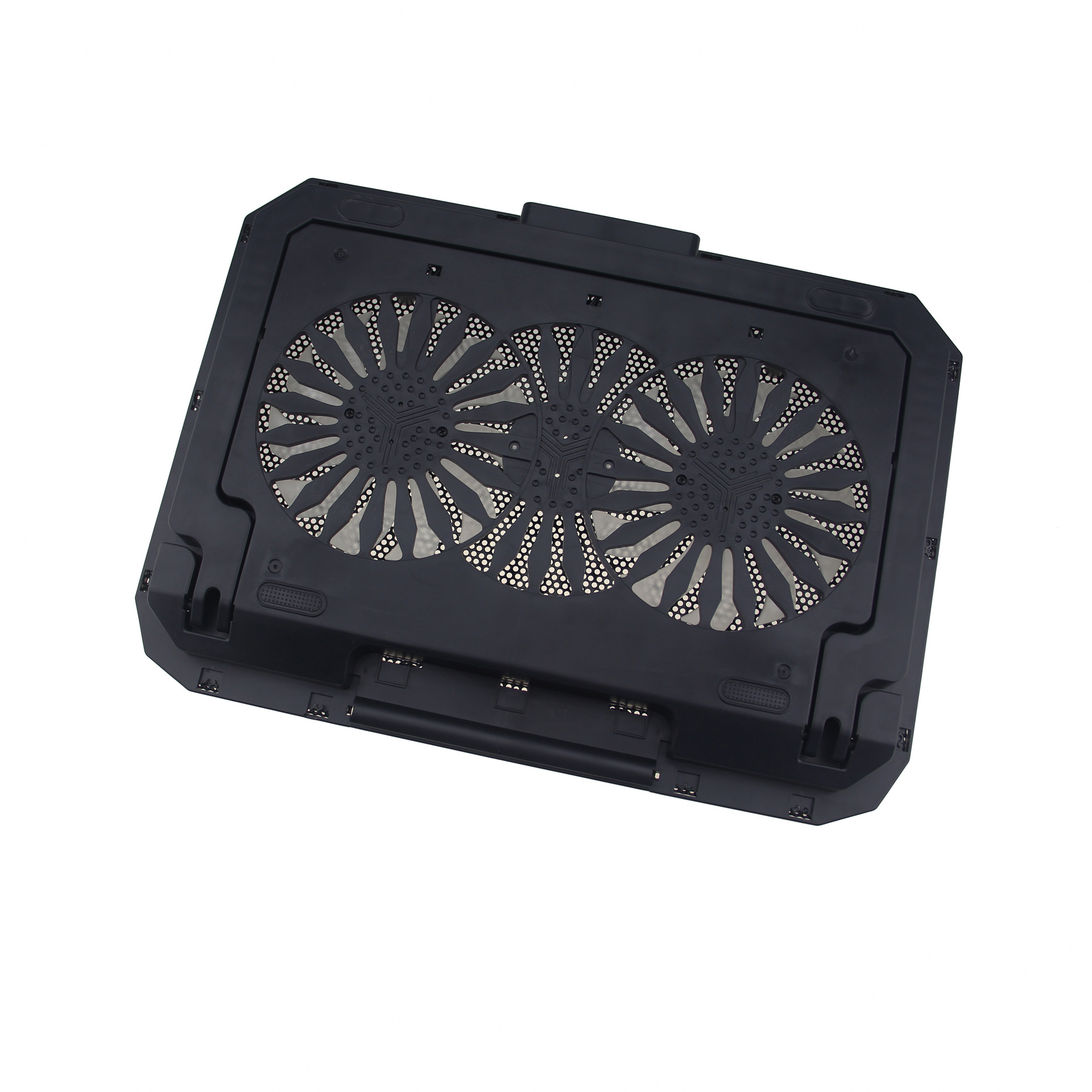 New Laptop Cooler Rgb Dual Fan Cooling Base 7-Speed Adjustment Bracket with Mobile Phone Holder