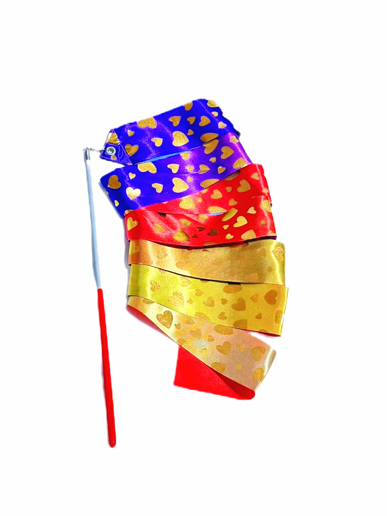 Factory Direct-Operated Gymnastics Ribbons Single-Sided Hot Stamping Love Gradient Children's Toys Dance Ribbons Streamers Ribbons Dance