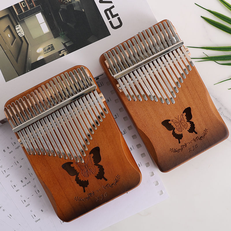 21 Thumb Piano Wooden Hollow 17-Tone Kalimba Finger Piano Birthday Gift Internet Celebrity Musical Instrument