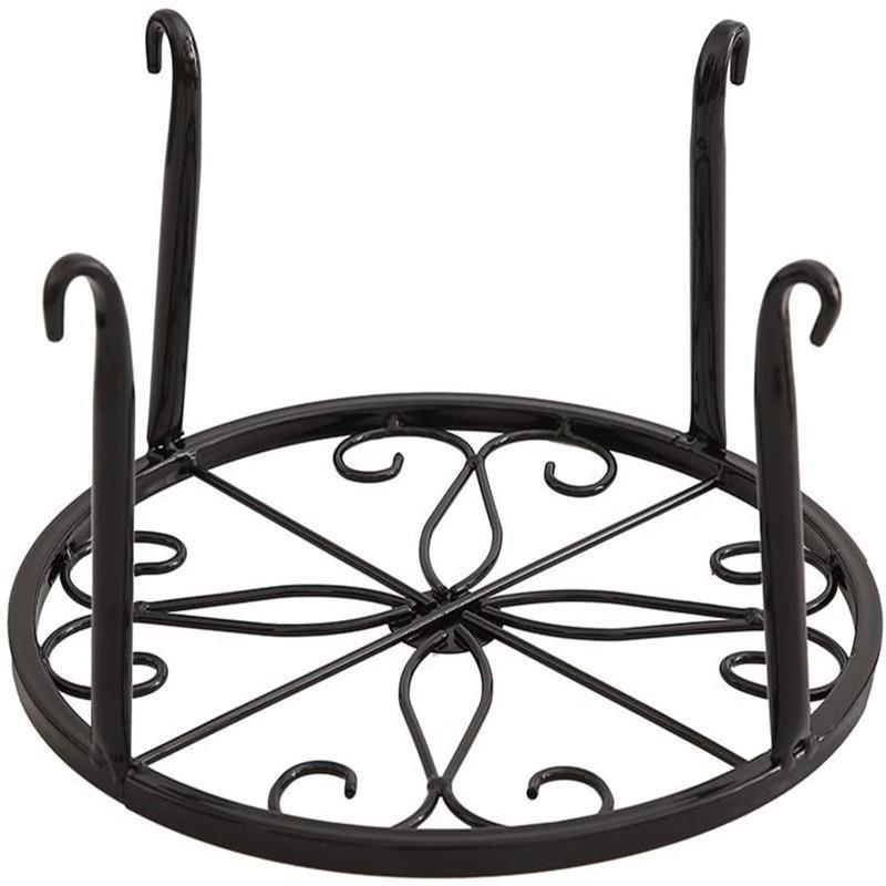 Gardening single-layer iron small flower stand balcony outdoor green radish hanging orchid pot iron flower stand bracket storage rack Indoor