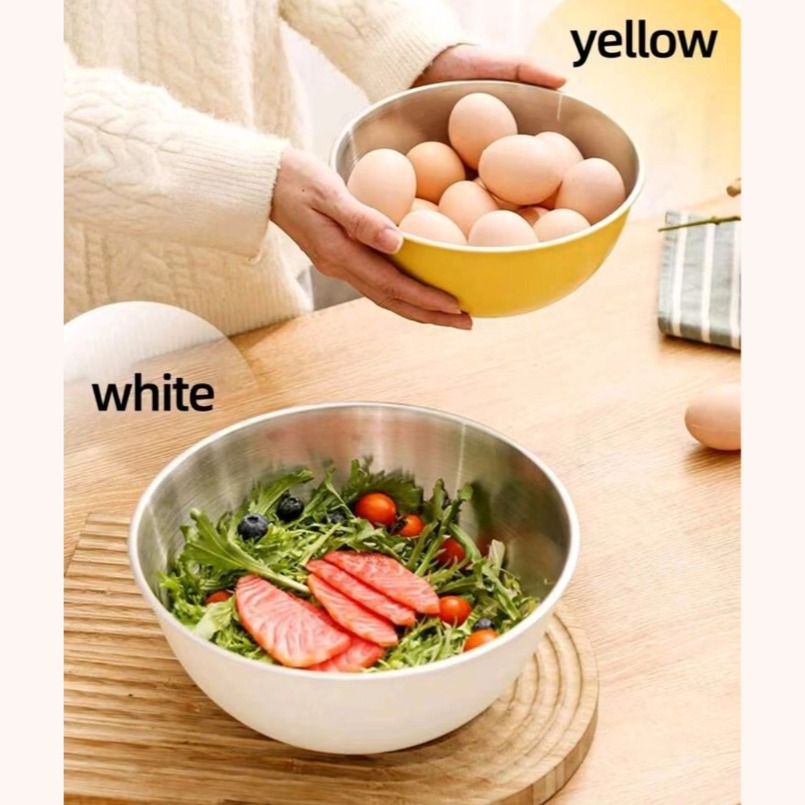 Cooking Pot Thickened Stainless Steel Salad Pot Scale Pot Egg Pot Kitchen Multifunctional Kneading and Pot Salad Bowl