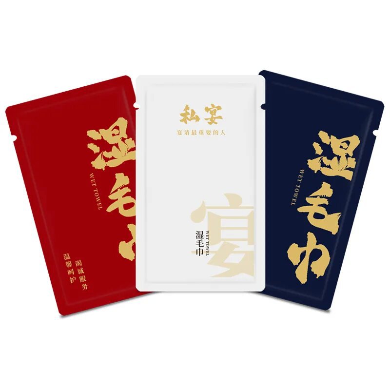 High-end wet towel restaurant hotel catering disposable wet towel customized lint-free thickened four-side sealed wet towel