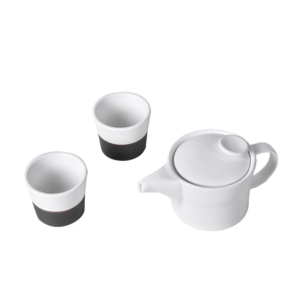 Atour Hotel's Same Tea Set Set with Spliced ​​Color Ceramics for Home Modern Small Set Hotel B&B Tea Set Set