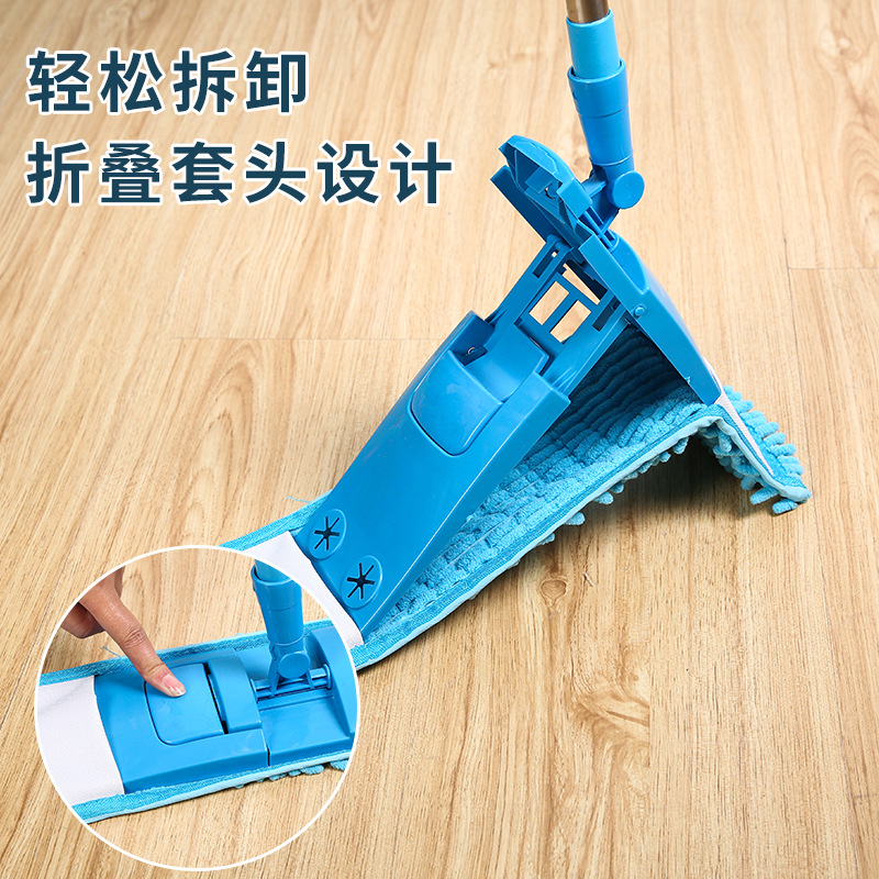 Amazon cross-border hot sale 42CM Sherier flat mop stainless steel telescopic rod absorbent mop artifact