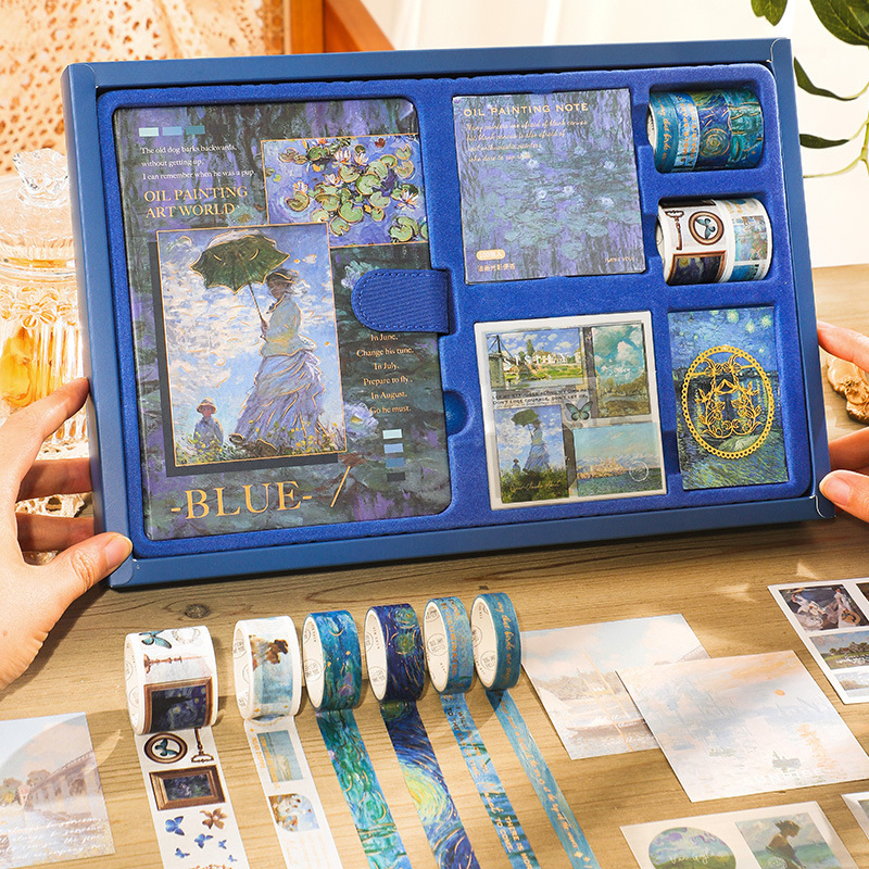 Yujian Eslite Oil Painting Light and Shadow Handbook Gift Box Set Retro Handbook Student Gift Gift Notebook Complete Set