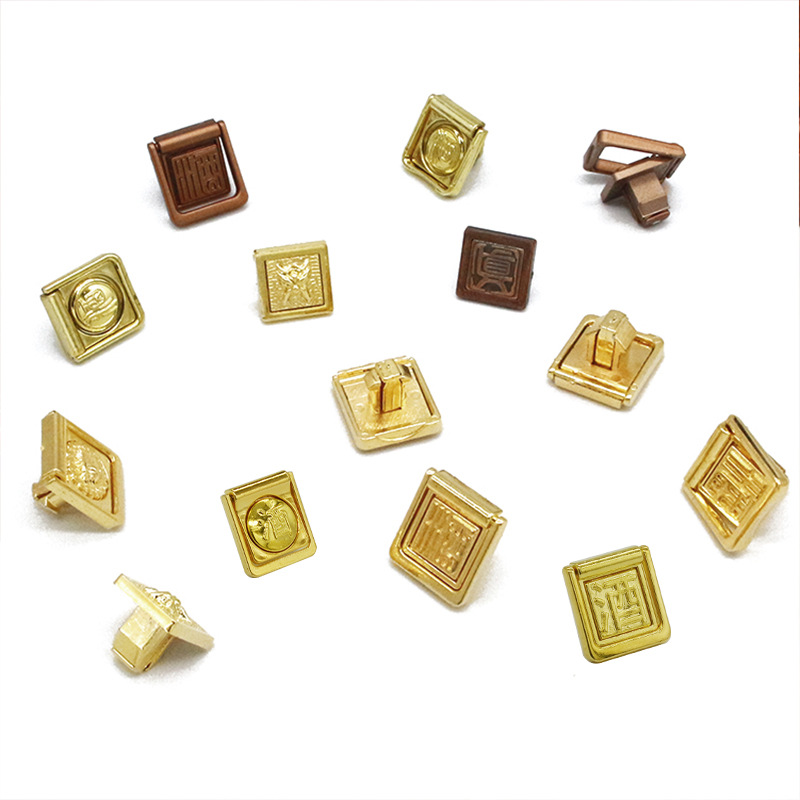 Plastic Mini Handle Decorative Wine Box Gold Jewelry Antique Vintage Simple