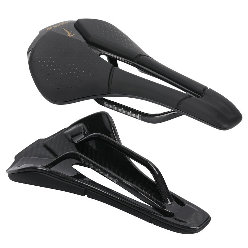 Paver Carbon Fiber Ultra-Light Short Nose Hollow Bicycle Seat Cushion for Road Bikes, Mountain Bikes, and Folding Bikes