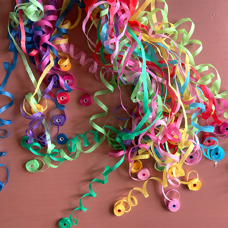 Paper Craft 30 Hand Throwing Color Band Spider Silk ribbon Color Strip Stage Atmosphere Props Party Atmosphere Supplies