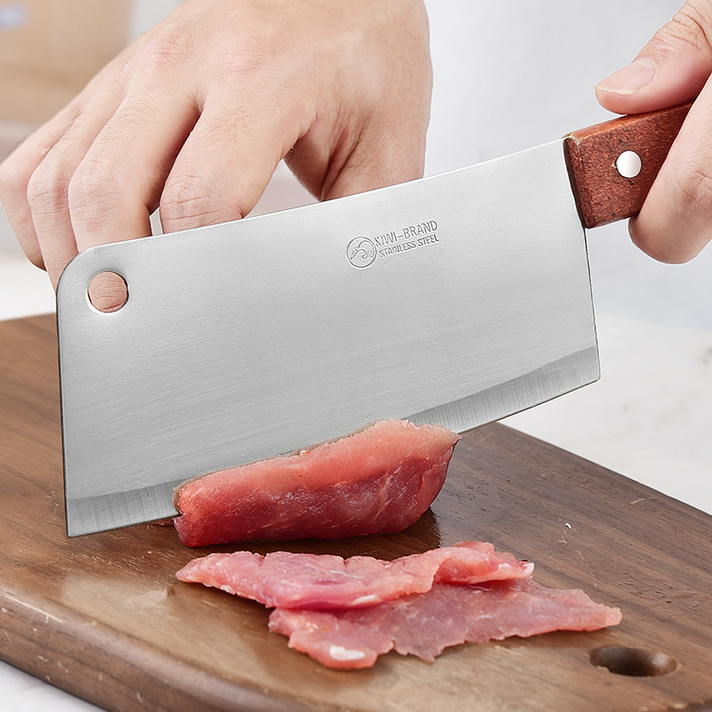 Wooden Handle Kitchen Knife Chef's Kitchen Knife Stainless Steel Kitchen Knife Household Knife Chopping Bone Slicing Knife Can Be Customized