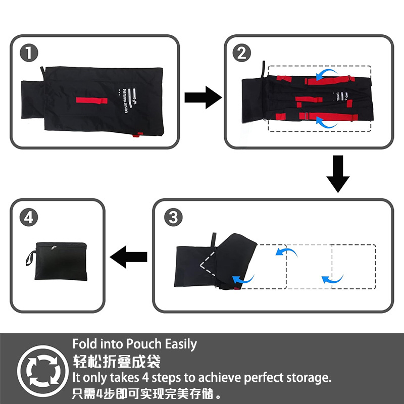 Jiemi Kids Safety Seat Storage Bag Stroller Umbrella Large Capacity Chair Stool Strong Waterproof Bag Storage Bag