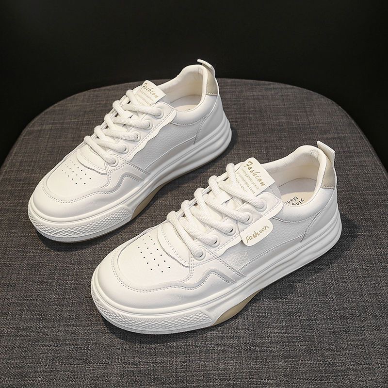 Spring Women's Shoes New Breathable White Shoes Female Student Ins Korean-style All-match Thick-soled Sports Casual Sneakers Trendy Shoes