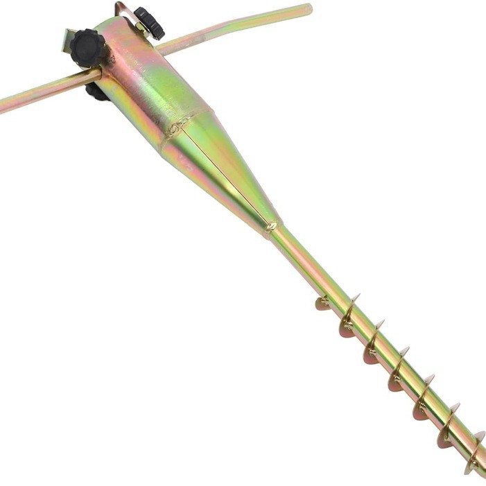 Beach Umbrella Metal Sun Umbrella Pole Stand Beach Garden Sunshade Umbrella Sand Flag Pole Bracket Grass Anchor Ground Pointed Base